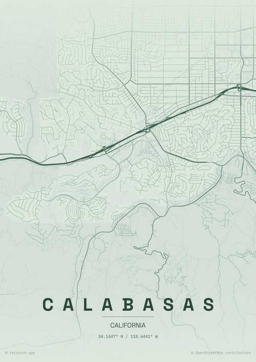Map of Calabasas, CA