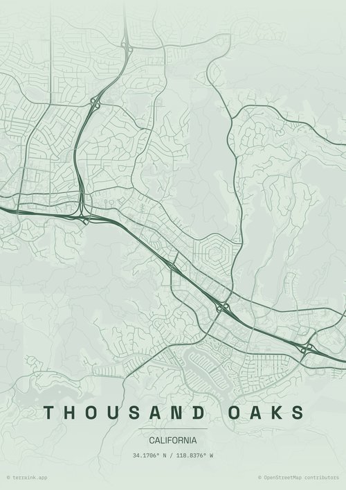Map of Thousand Oaks, CA
