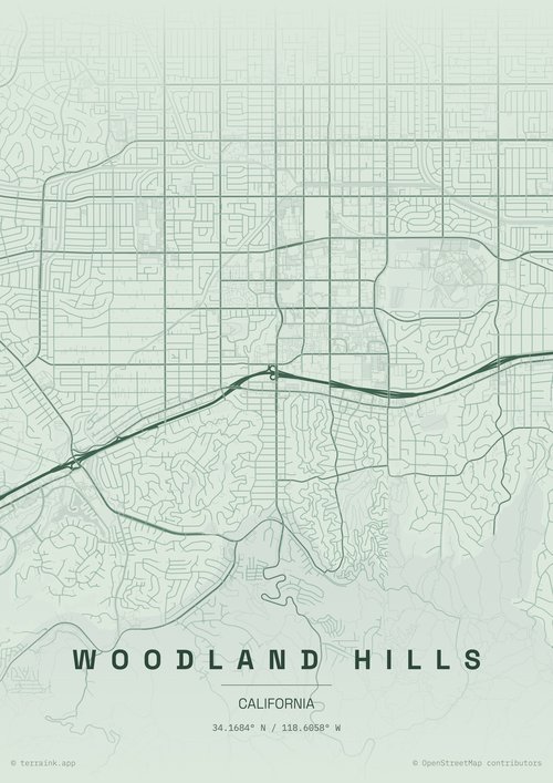 Map of Woodland Hills, CA